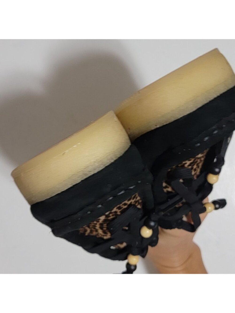 NEW Clarks Wallacraft Bee Moccasins Leopard Suede Boho Contemporary Womens 9.5 - Picture 3 of 10